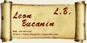 Leon Bučanin vizit kartica